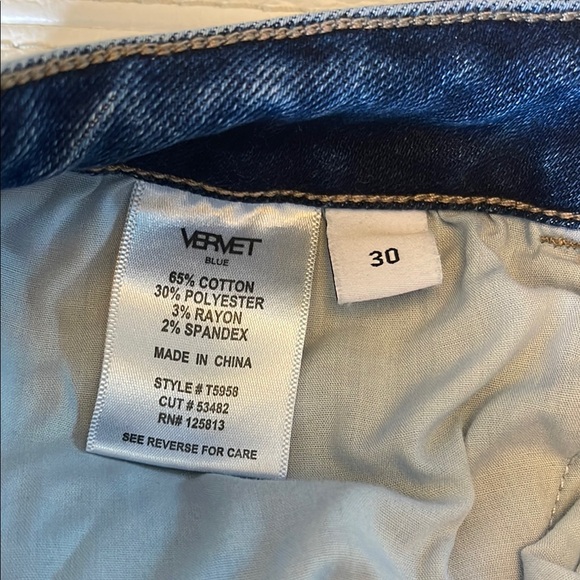Vervet Size 30 Raw Hem Jeans - Picture 4 of 5